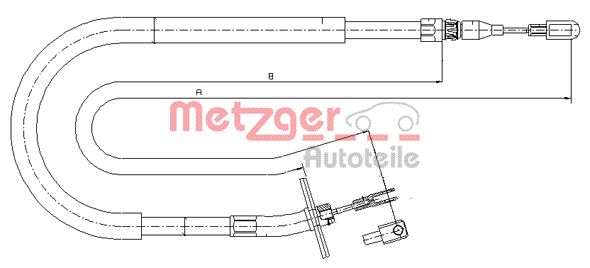 METZGER 10.9876 GREENPARTS Seilzug, Feststellbremse