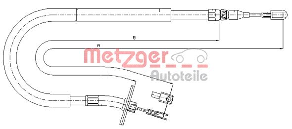 METZGER 10.9877 GREENPARTS Seilzug, Feststellbremse