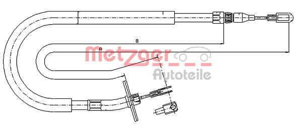 METZGER 10.9878 GREENPARTS Seilzug, Feststellbremse