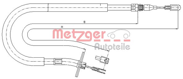 METZGER 10.9879 Seilzug, Feststellbremse