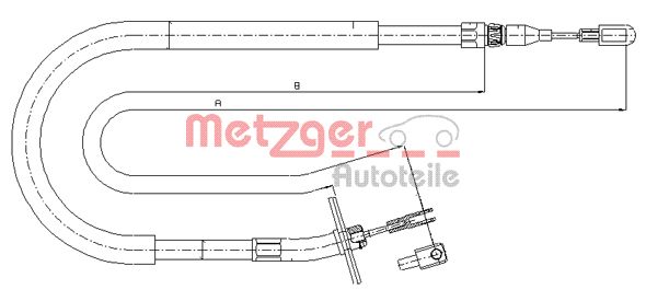 METZGER 10.9880 Seilzug, Feststellbremse