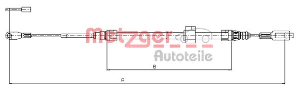 METZGER 10.9883 GREENPARTS Seilzug, Feststellbremse