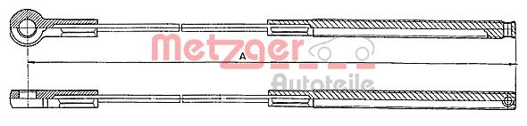 METZGER 10.989 Seilzug, Feststellbremse