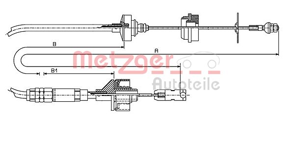 METZGER 11.2148 Seilzug, Kupplungsbetätigung