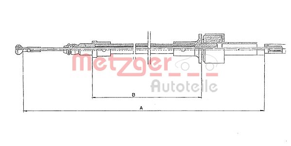 METZGER 11.2324 Seilzug, Kupplungsbetätigung