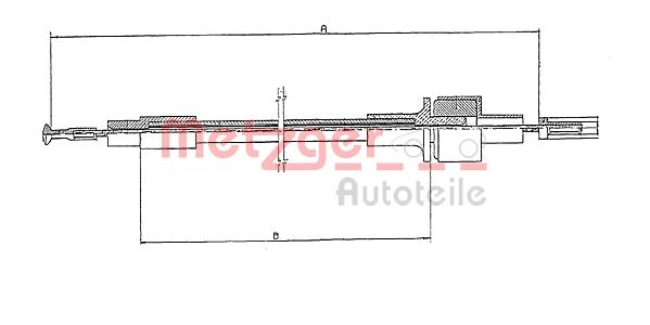 METZGER 11.2432 Seilzug, Kupplungsbetätigung