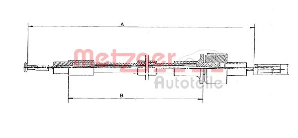 METZGER 11.2433 Seilzug, Kupplungsbetätigung