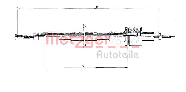METZGER 11.245 Seilzug, Kupplungsbetätigung