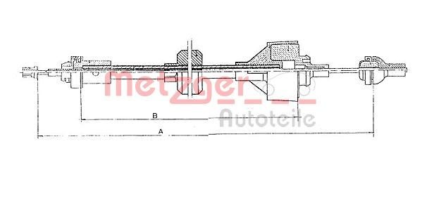 METZGER 11.287 Seilzug, Kupplungsbetätigung
