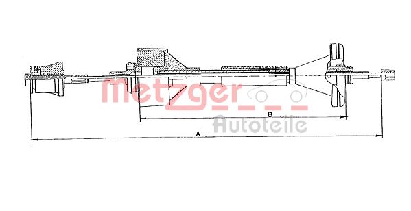 METZGER 11.290 Seilzug, Kupplungsbetätigung