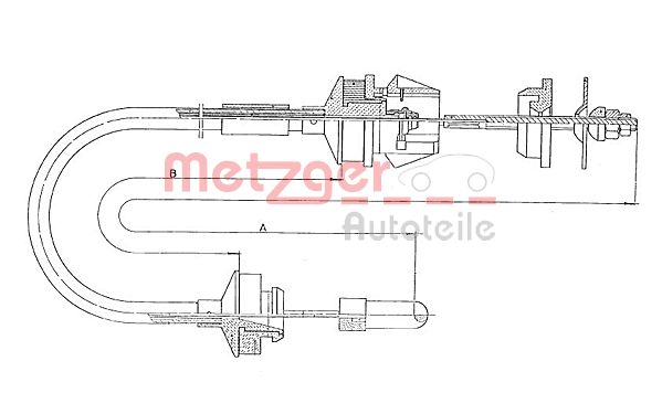 METZGER 11.3034 Seilzug, Kupplungsbetätigung