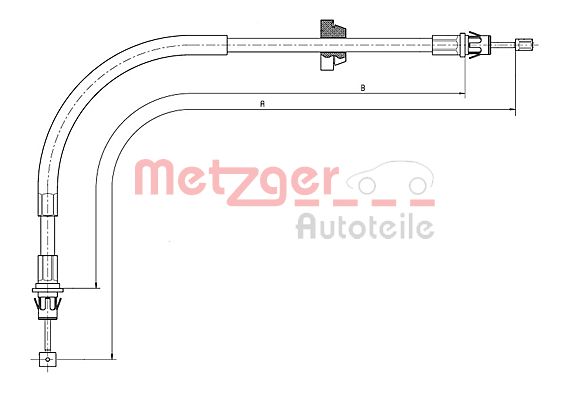 METZGER 11.5571 Seilzug, Feststellbremse