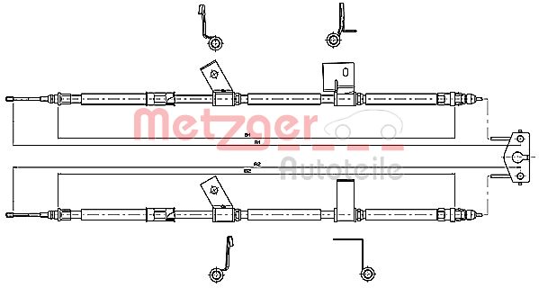 METZGER 11.5780 Seilzug, Feststellbremse