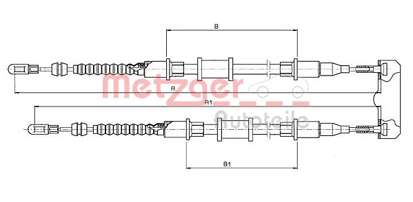 METZGER 11.5856 Seilzug, Feststellbremse