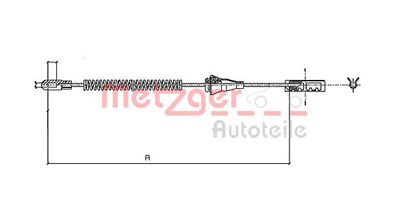 METZGER 11.5934 Seilzug, Feststellbremse