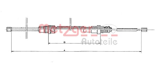 METZGER 11.6761 Seilzug, Feststellbremse