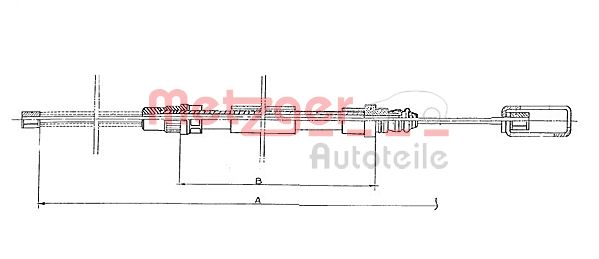 METZGER 11.6762 Seilzug, Feststellbremse