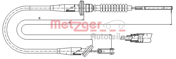 METZGER 11.2537 Seilzug, Kupplungsbetätigung