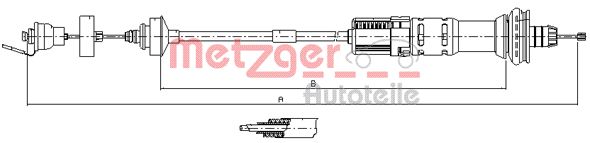 METZGER 11.3029 Seilzug, Kupplungsbetätigung