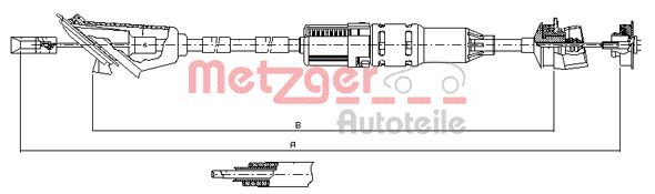METZGER 11.3214 Seilzug, Kupplungsbetätigung