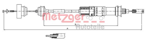 METZGER 11.3922 Seilzug, Kupplungsbetätigung