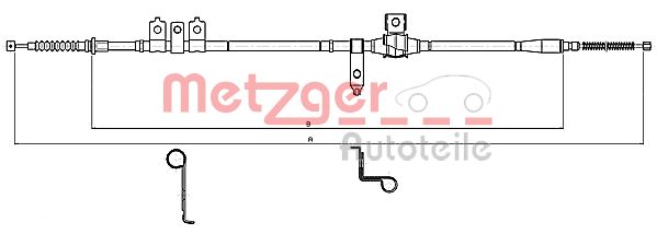 METZGER 11.5346 Seilzug, Feststellbremse