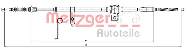 METZGER 11.5347 Seilzug, Feststellbremse