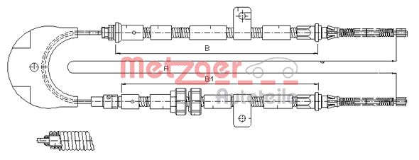 METZGER 11.5444 Seilzug, Feststellbremse