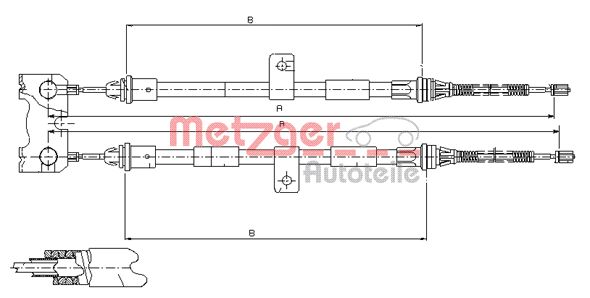 METZGER 11.5445 Seilzug, Feststellbremse