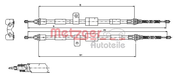 METZGER 11.5456 Seilzug, Feststellbremse