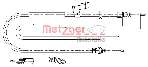 METZGER 11.5494 Seilzug, Feststellbremse