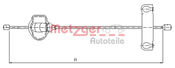 METZGER 11.5501 Seilzug, Feststellbremse