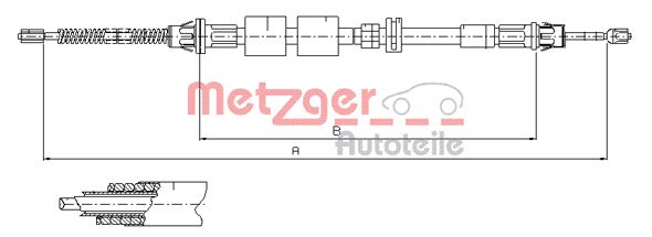 METZGER 11.5507 Seilzug, Feststellbremse