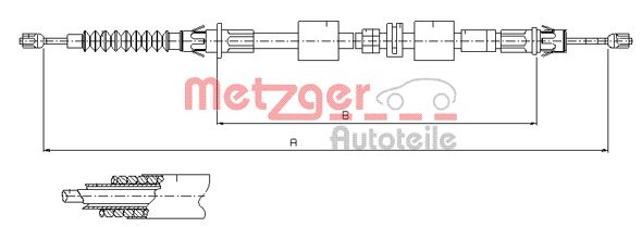 METZGER 11.5508 Seilzug, Feststellbremse