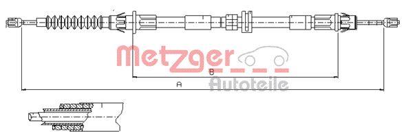 METZGER 11.5510 Seilzug, Feststellbremse