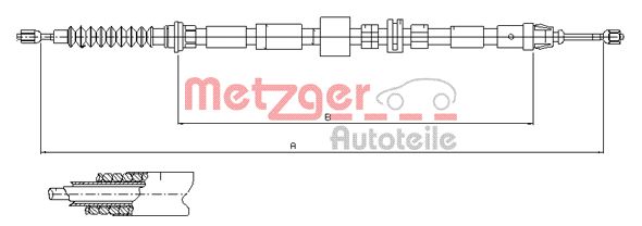 METZGER 11.5512 Seilzug, Feststellbremse