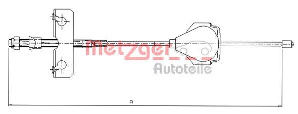 METZGER 11.5513 Seilzug, Feststellbremse