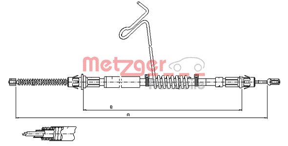 METZGER 11.5578 Seilzug, Feststellbremse