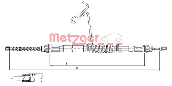 METZGER 11.5666 Seilzug, Feststellbremse