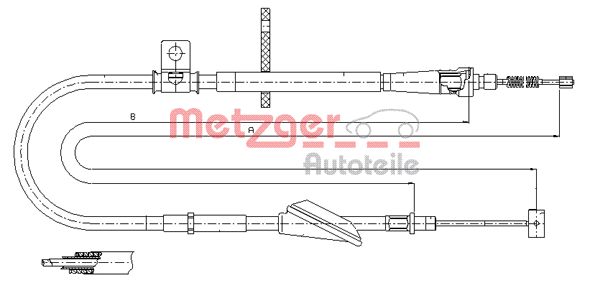METZGER 11.5741 Seilzug, Feststellbremse