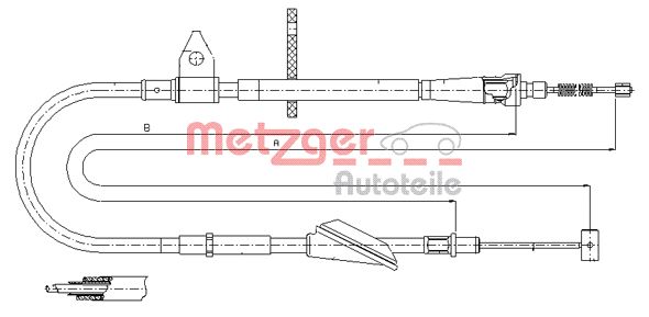 METZGER 11.5743 Seilzug, Feststellbremse