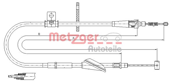 METZGER 11.5745 Seilzug, Feststellbremse