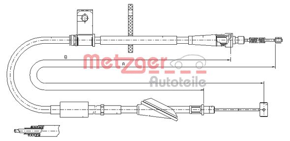 METZGER 11.5746 Seilzug, Feststellbremse