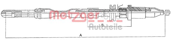 METZGER 11.5751 Seilzug, Feststellbremse