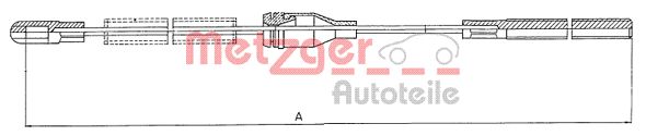 METZGER 11.5752 Seilzug, Feststellbremse