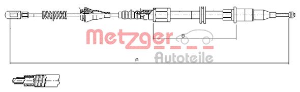 METZGER 11.5753 Seilzug, Feststellbremse