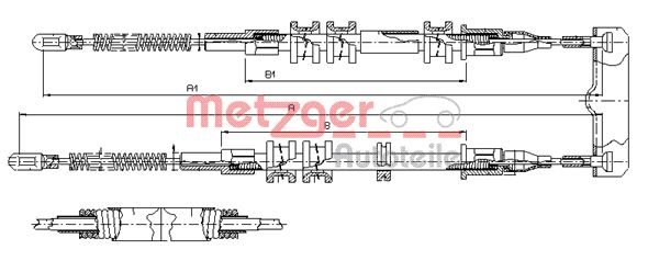 METZGER 11.5755 Seilzug, Feststellbremse