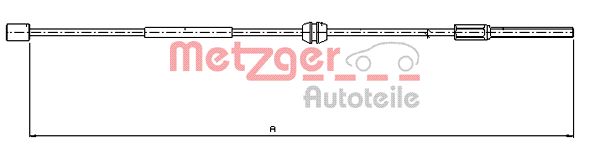METZGER 11.5756 Seilzug, Feststellbremse