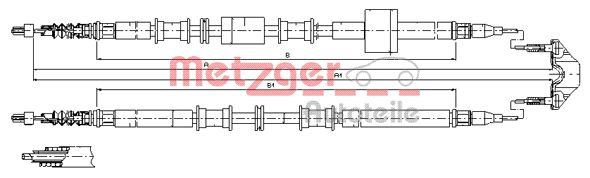 METZGER 11.5766 Seilzug, Feststellbremse