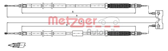 METZGER 11.5770 Seilzug, Feststellbremse